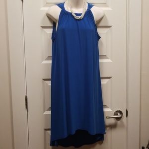 Asimetrical royal blue dress